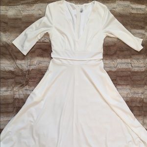 Novashe White A Line Dress